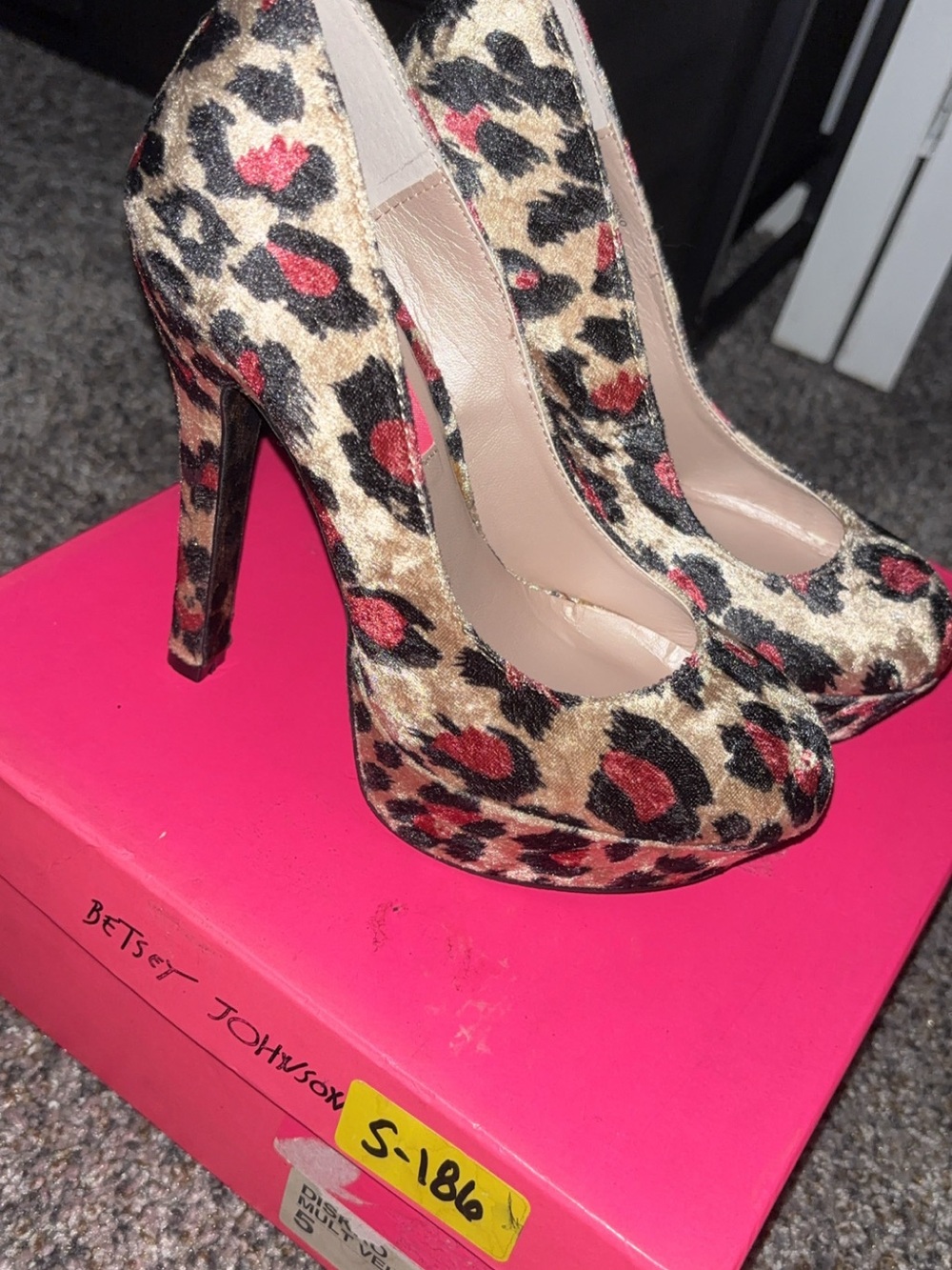 Betsey Johnson Leopard Print Platform Pumps
